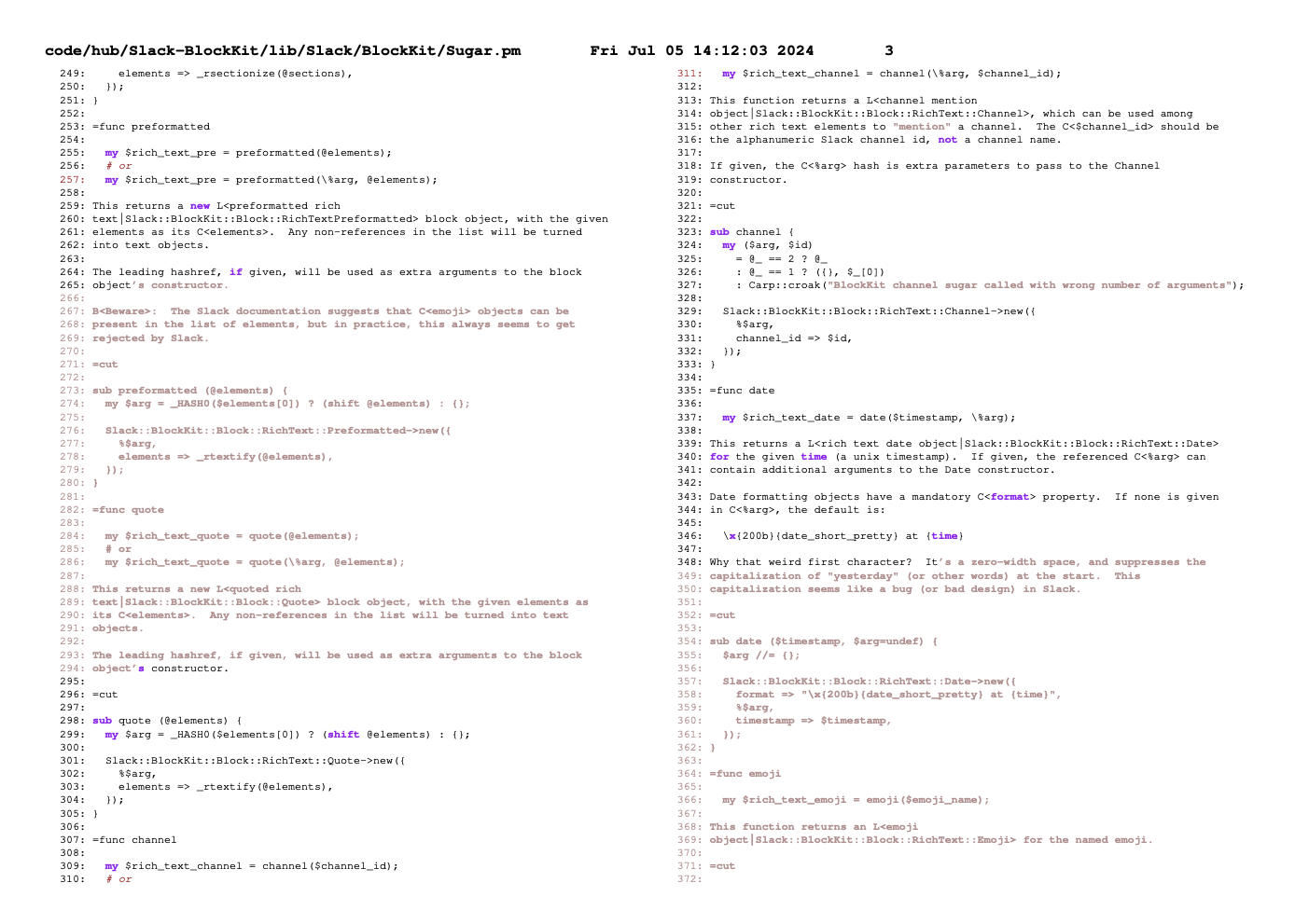 a page of code from enscript